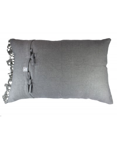 LIN FRANGES  Grande Housse de Coussin 50x75 cm