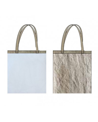 FORTUNA Tote bag en lin et velours de soie 38x40 cm