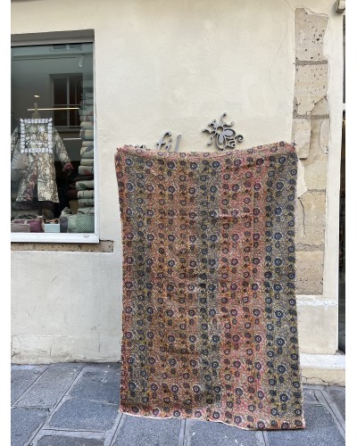 Plaid ancien "Hand Block" pièce unique
