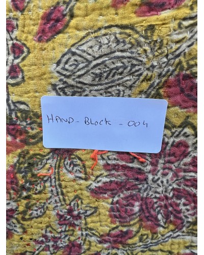Plaid ancien "Hand Block" pièce unique