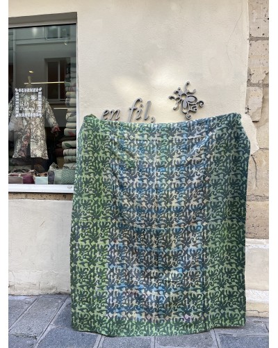 Plaid ancien "Hand Block" pièce unique