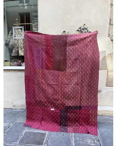 Plaid ancien "Hand Block" pièce unique
