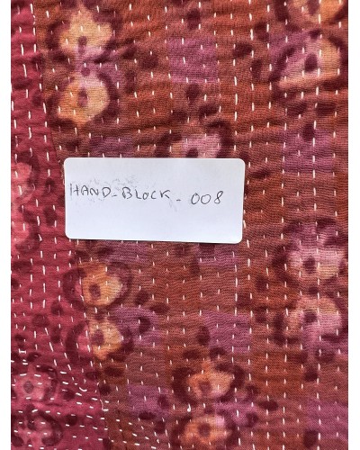 Plaid ancien "Hand Block" pièce unique