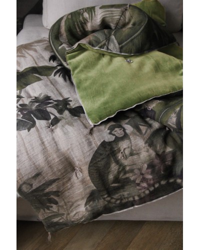 COCHIN Bout de lit en lin imprimé Ananbo 90x20 cm